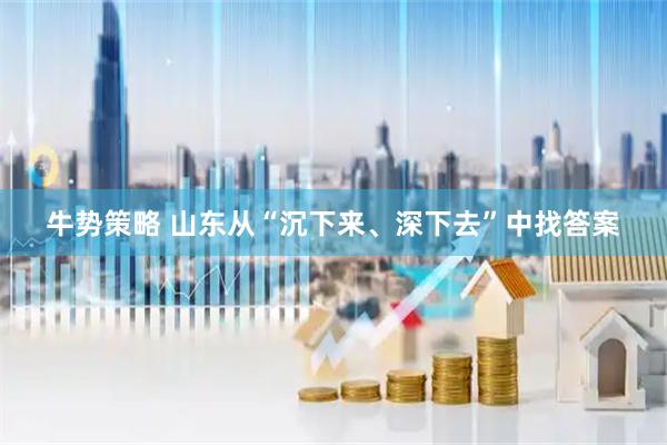 牛势策略 山东从“沉下来、深下去”中找答案