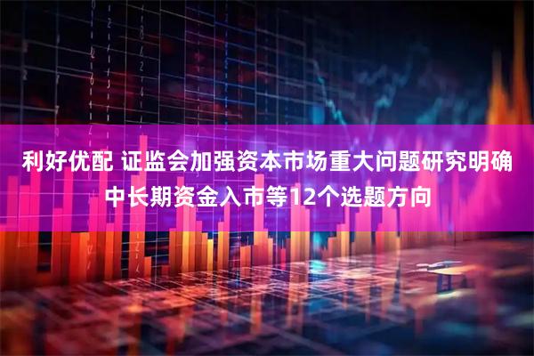 利好优配 证监会加强资本市场重大问题研究明确中长期资金入市等12个选题方向